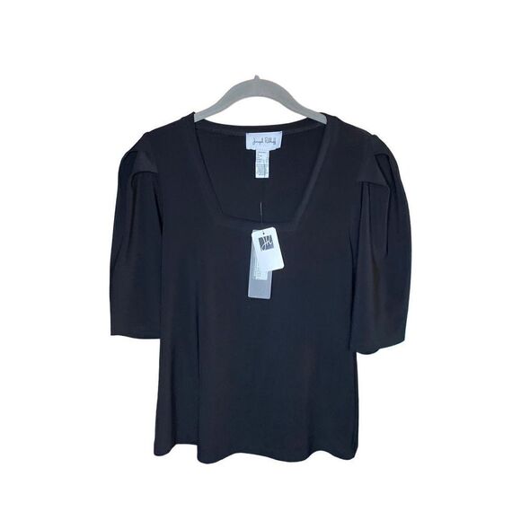 Joseph Ribkoff NWT black square neck top size 8 - Picture 3 of 9